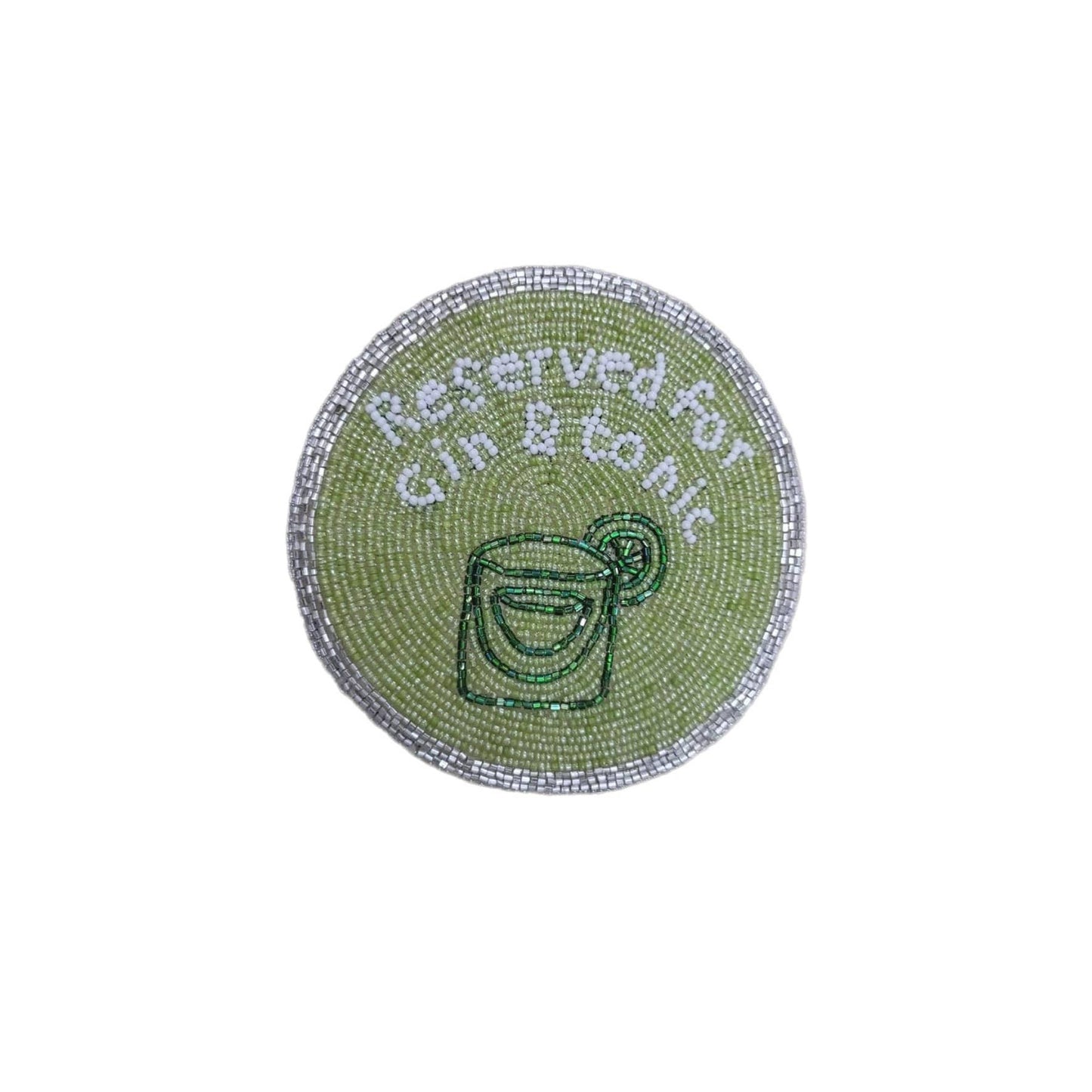 Reserved for Gin & Tonic Beaded Coaster