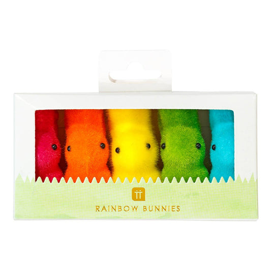 Rainbow Mini Easter Bunnies - 5 Pack